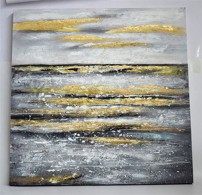 Hand Painted Canvas Oil Painting for Landscape Decoration without Frame Featuring Modern Large Flower