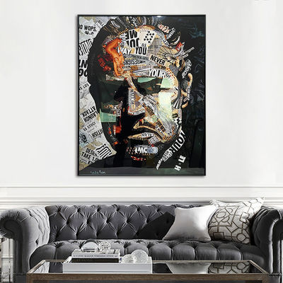6 Color Portrait Crystal Porcelain Painting On Acrylic Graffiti Art Wall Decor With Frame