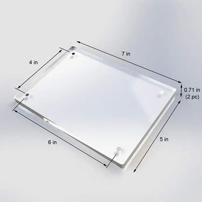 Nail Free Waterproof Double Acrylic Desktop Display Self Standing Magnetic Photo Frame