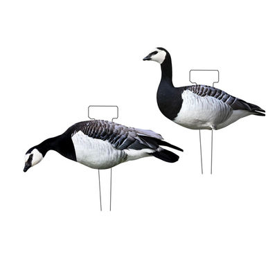 Waterproof Lifelike Silhouette Geese Decoy 1200g With Matte Black Coated Stake