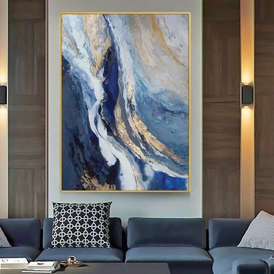 Handpainted Abstract Canvas Landscape Oil Painting Modern Style Wall Hanging Decor Art