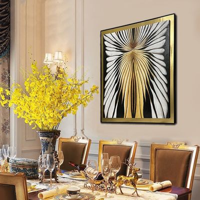 Framed Hand Painted Modern Abstract Canvas Art Oil Painting Living Room Decor