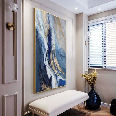 Handpainted Abstract Canvas Landscape Oil Painting Modern Style Wall Hanging Decor Art