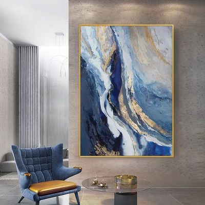Handpainted Abstract Canvas Landscape Oil Painting Modern Style Wall Hanging Decor Art