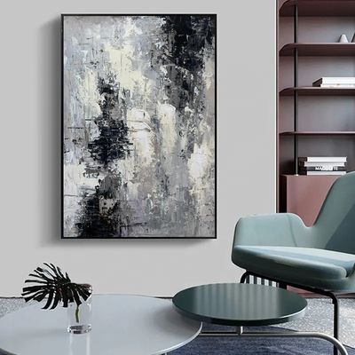 Handpainted Large Acrylic Wall Art Oil Painting on Abstract Art Artwork with Canvas Support Base and 6 Color Print Method