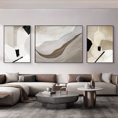 European Framed Handmade Oil Painting Abstract Style Wall Hanging Decoration Customized Size