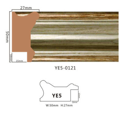 Distressed Design Digital Printing Baroque PS Photo Frame Moulding For Gallery Shop