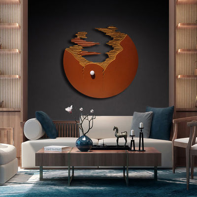 Living Room Wall Art Decor 3D Relief Painting Abstract Geometric Design 100cm Handmade