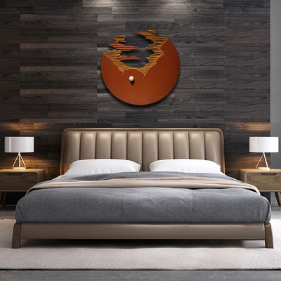 Living Room Wall Art Decor 3D Relief Painting Abstract Geometric Design 100cm Handmade