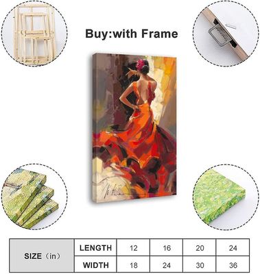 Customized Size Accepted Hand Painted Graceful Girl Dancers Canvas Poster Wall Art Decor Print Paintings for Living Room
