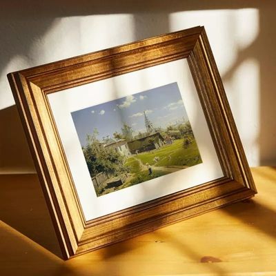 Light Luxury Wood Wall Picture Frame Digital Printing Children's Art Sketch Gouache Frame