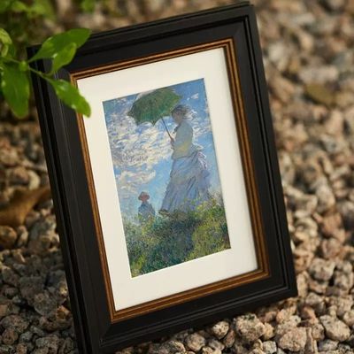 Light Luxury Wood Wall Picture Frame Digital Printing Children's Art Sketch Gouache Frame