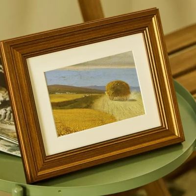 Light Luxury Wood Wall Picture Frame Digital Printing Children's Art Sketch Gouache Frame