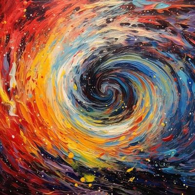 Colourful 3d Relief Landscape Oil Paintings With Thick Texture Art Design Decorative Canvas Abstract Whirlpool Art Wall