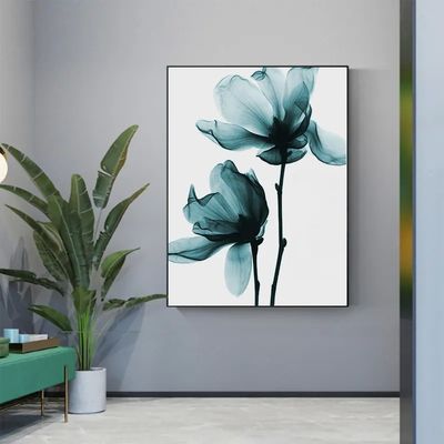 Abstract Floral Oil Painting Print on Canvas for Living Room Wall Decoration Medium Oil