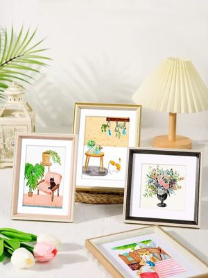 Mdf Personalized Wooden Painting Frame Wall Art Floater Frame For Display Picture