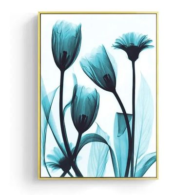 Abstract Floral Oil Painting Print on Canvas for Living Room Wall Decoration Medium Oil