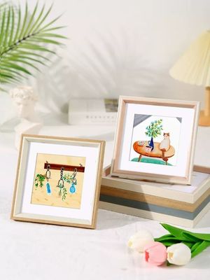 Mdf Personalized Wooden Painting Frame Wall Art Floater Frame For Display Picture