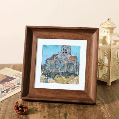 Modern Small Wooden Picture Frames MDF Wooden Wall Art Floater Frame For Home Decor