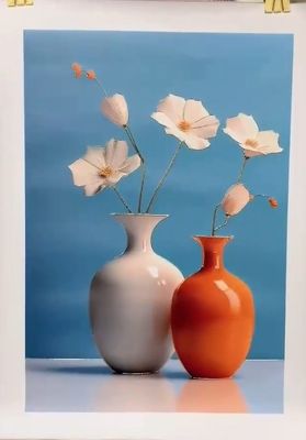 Customized Size Hand Painted Vase Art Painting Colour Textured 3d Relief Oil Painting