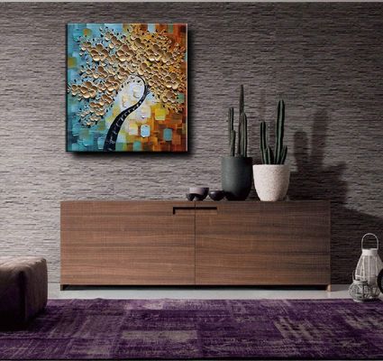 Hand Painted Wall Hanging Decor Impressionist Blossoming Almond Tree Flower Van Gogh Oil Painting on Canvas Support Base