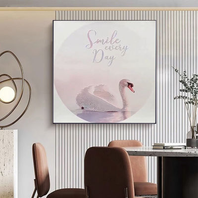 Custom Luxury Home Decor White Swan Relief Painting Oil Painting Wall Art Decoration Relief Artwork Paintings On Canvas