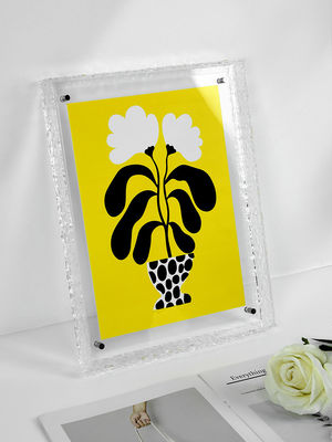 OEM Transparent Small Picture Frames Double Sided 30.5x30.5cm Plastic Photo Frame