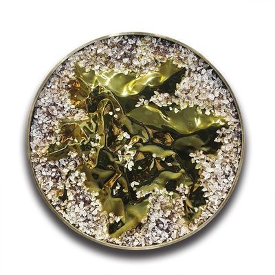 Handmade Wall Arts Paintings Round Abstract 3D Metal Art Painting For Modern Home Decor
