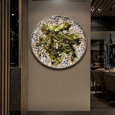 Handmade Wall Arts Paintings Round Abstract 3D Metal Art Painting For Modern Home Decor