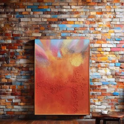 Abstract Style Colorful Oil Painting Simple Home Decor Landscape 3D Relief Painting Art Modern