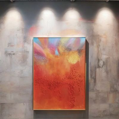 Abstract Style Colorful Oil Painting Simple Home Decor Landscape 3D Relief Painting Art Modern