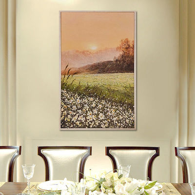 Colorful Thick Texture Country Field Landscape Painting Pure Hand-painted Artwork for Home Hotel Coffee Bars and Office