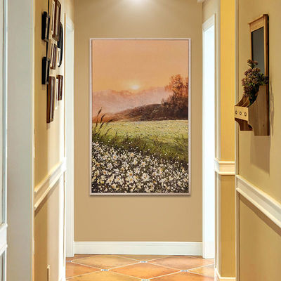Colorful Thick Texture Country Field Landscape Painting Pure Hand-painted Artwork for Home Hotel Coffee Bars and Office
