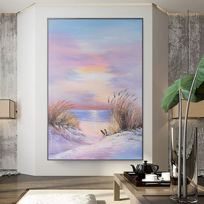Customized Size Accepted Hand Painted Art Decor Painting Modern Textured Canvas Landscape Oil Painting for Living Room