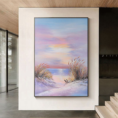 Customized Size Accepted Hand Painted Art Decor Painting Modern Textured Canvas Landscape Oil Painting for Living Room