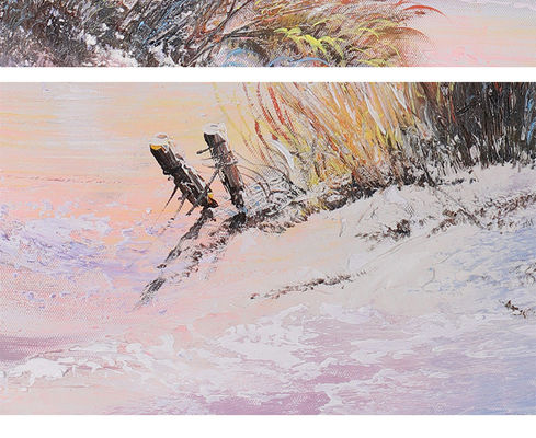 Customized Size Accepted Hand Painted Art Decor Painting Modern Textured Canvas Landscape Oil Painting for Living Room