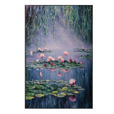 Modern Abstract Flower Wall Hanging Decor Customized Size Accepted Canvas Support Base Handmade Canvas Oil Painting