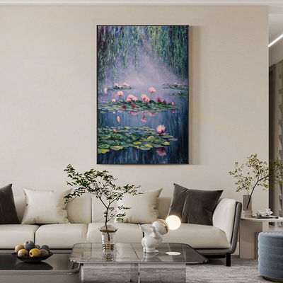 Modern Abstract Flower Wall Hanging Decor Customized Size Accepted Canvas Support Base Handmade Canvas Oil Painting