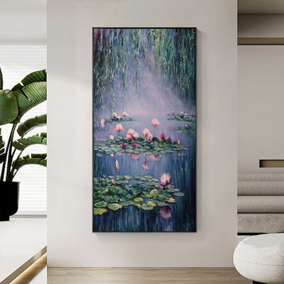 Modern Abstract Flower Wall Hanging Decor Customized Size Accepted Canvas Support Base Handmade Canvas Oil Painting