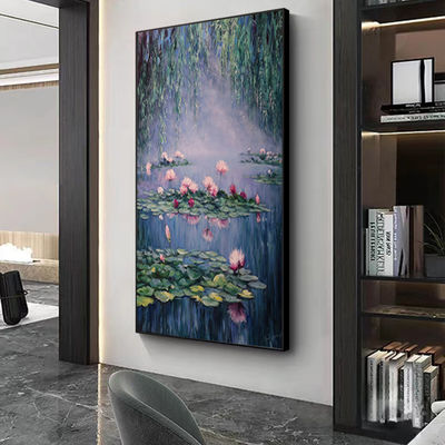 Modern Abstract Flower Wall Hanging Decor Customized Size Accepted Canvas Support Base Handmade Canvas Oil Painting