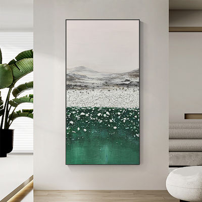 Medium Oil Painting Modern Home Decoration Thick Stone Landscape Abstract Hand Painted Wall Hanging Decor 3D Relief