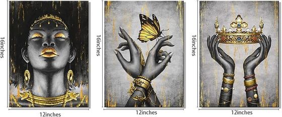 Original Modern Artwork Hand Painted Oil Painting Three Pieces Canvas Wall Art for Home Decor
