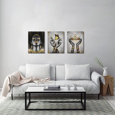 Original Modern Artwork Hand Painted Oil Painting Three Pieces Canvas Wall Art for Home Decor