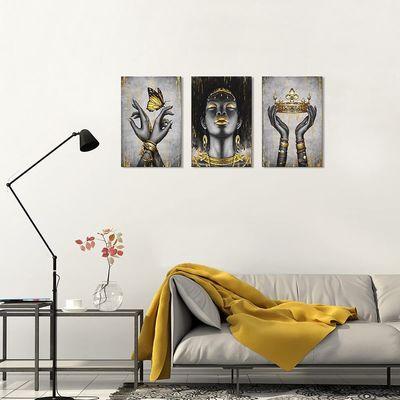 Original Modern Artwork Hand Painted Oil Painting Three Pieces Canvas Wall Art for Home Decor