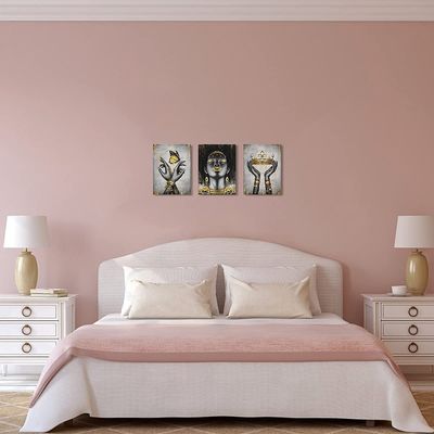 Original Modern Artwork Hand Painted Oil Painting Three Pieces Canvas Wall Art for Home Decor