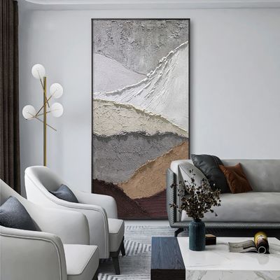 Modern Home Wall Decoration Hand Painted Multi Color Abstract Oil Painting on Canvas with Thick Texture Knife 6 Color Print Method