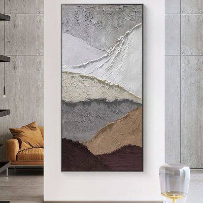 Modern Home Wall Decoration Hand Painted Multi Color Abstract Oil Painting on Canvas with Thick Texture Knife 6 Color Print Method