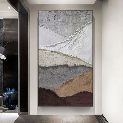 Modern Home Wall Decoration Hand Painted Multi Color Abstract Oil Painting on Canvas with Thick Texture Knife 6 Color Print Method