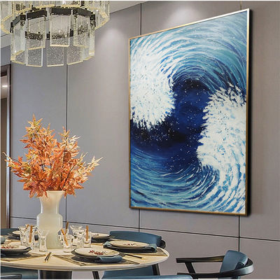 Custom Handmade 6 Color Print Method Gold Foil Landscape Wall Art Painting 3D Textured Artwork for Customized Home Decor