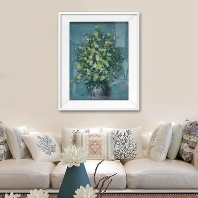 Hand Painted Flowers Canvas Painting Modern Color Knife Oil Painting for Living Room Home Decor Customized Size Accepted